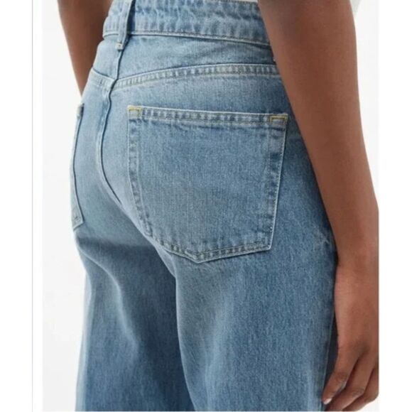 RAEY Button Fly High Rise Push Straight Leg Blue Jeans Organic Cotton 32 - Picture 12 of 12